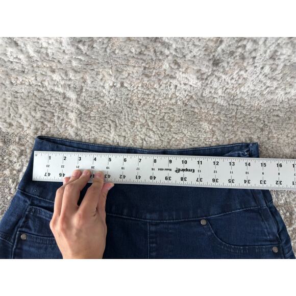 Spanx Size M Casual Stretch Skinny Jeans Denim Pants Blue Zip - Picture 4 of 9